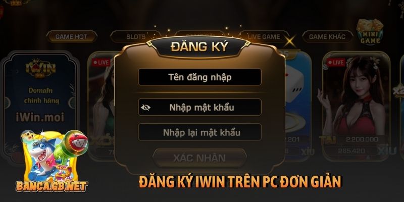 Đăng ký iWin trên PC đơn giản