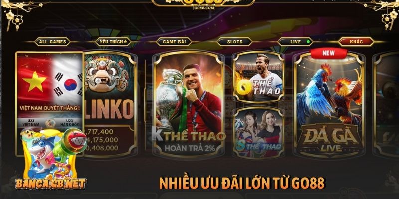 Khuyến mãi GO88 - Ưu đãi hấp dẫn nhất năm 2026 5 Nhiều ưu đãi lớn từ GO88