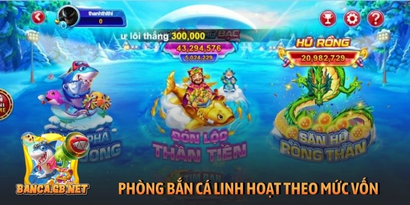 8Live - Review cổng game bắn cá đổi thưởng, chơi là thắng 5 Phòng bắn cá linh hoạt theo mức vốn cho người chơi